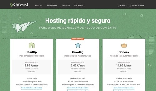 Siteground hosting